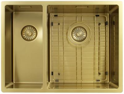Pure.Sink Exclusivo Doré 1,5 bac à demi 18+34 cm rayon de 10mm PEX183440-60