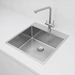 Pure.Sink Exclusivo Évier en inox 49x52 cm Tapwing avec trou de robinet rayon de 10mm PEX4540T-02