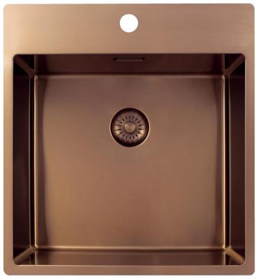 Pure.Sink Exclusivo Évier en cuivre 49x52 cm Tapwing avec trou pour robinet rayon 10mm PEX4540T-62