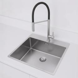 Pure.Sink Exclusivo Évier en inox 54x52cm Tapwing avec trou de robinet rayon 10mm PEX5040T-02