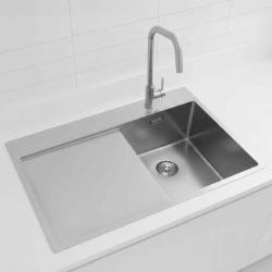 Pure.Sink Exclusivo RVS petit évier avec égouttoir 78x52 cm Tapwing à droite PEX3478RT-02