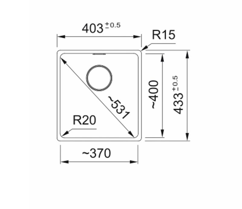 Franke Maris MRG 110-37 Fragranite Crème de café évier sous-plan 125.0725.627