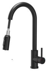 Robinet de cuisine Quadri Viora Noir 3 voies avec une connexion supplémentaire pour l'eau filtrée 1208971403