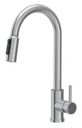 Robinet de cuisine Quadri Viora en acier inoxydable à 3 voies avec une connexion supplémentaire pour de l'eau filtrée 1208971404