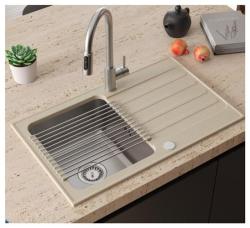 Robinet de cuisine Quadri Viora en acier inoxydable à 3 voies avec une connexion supplémentaire pour de l'eau filtrée 1208971404