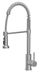 Quadri Redwick robinet de cuisine en acier inoxydable avec bec semi-flexible et douche avec 2 types de jets plus fonction d'arrêt d'eau 1208971411