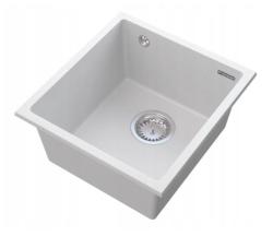 Graniteland Miniva Évier en Granit Blanc sous-plan 385x410 mm 1208971452