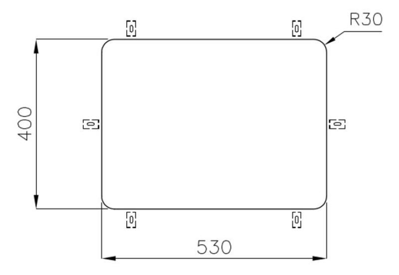 Foster Sous Évier Inox 53 x 40 cm Sous-structure 1208971523