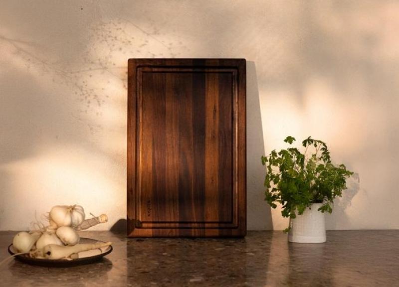 Woodsea Butcher Groove S - Planche à découper en noyer avec rigole à jus 45x30 cm 1208971534