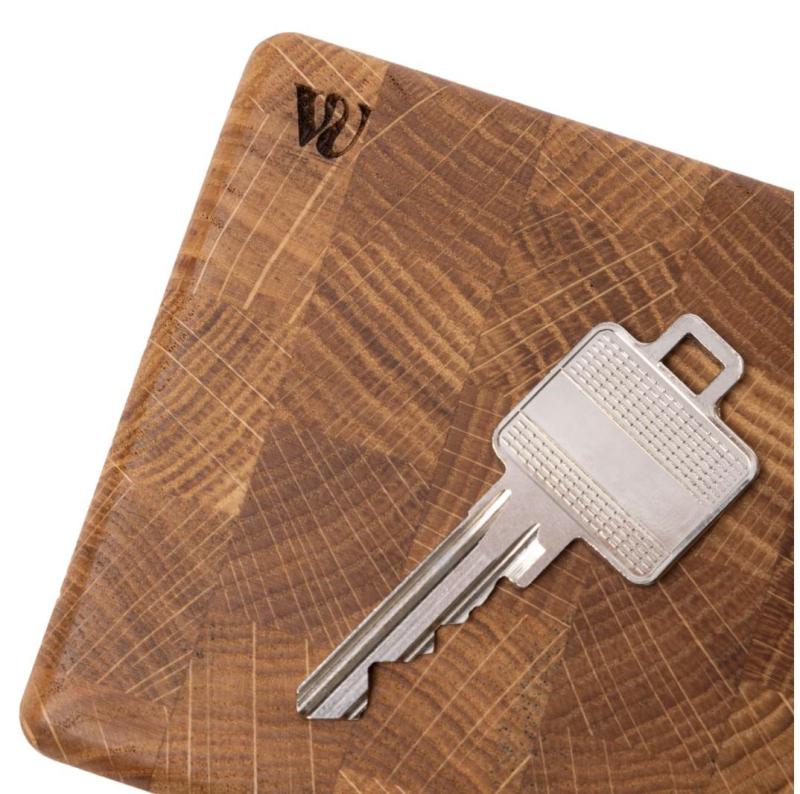 Woodsea End Grain Oak - Porte-clés en chêne 9x9 cm 1208971600