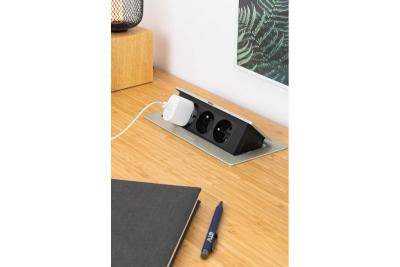 Prise de courant escamotable SOFT, câble d'alimentation 1,5 m