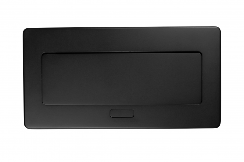 Prise de mobilier MULTISOFT 2x Prise avec mise à la terre, USB A+C, RJ45, HDMI, Câble d'alimentation avec fiche, Noir