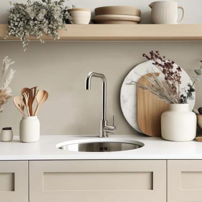 Pure.Sink Rondo Acier Inoxydable Évier Rond à encastrer, sous-plan et à poser 38 cm PRN38-02