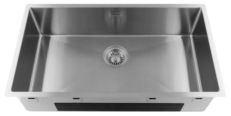 Pure.Sink Luxion Grand évier en acier inoxydable 74 x 40 cm, encastrable, à encastrer à fleur ou en saillie PLX7440-02