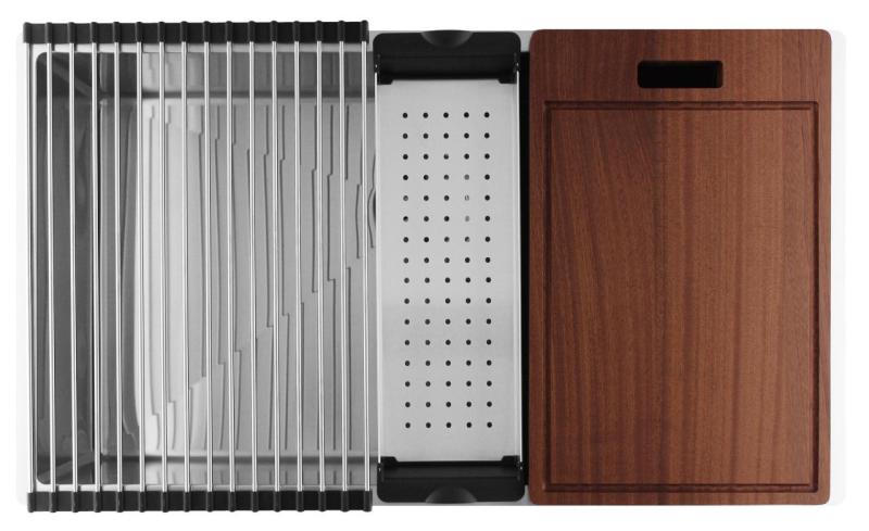 Pure.Sink Luxion Grand évier en acier inoxydable 74 x 40 cm, encastrable, à encastrer à fleur ou en saillie PLX7440-02