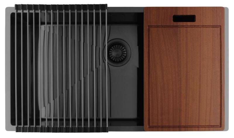 Pure.Sink Luxion Grand évier en bronze 74 x 40 cm, encastrable, à encastrer à fleur ou en saillie PLX7440-61