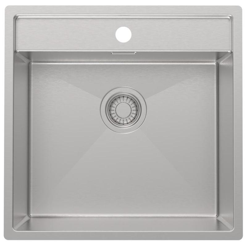 Pure.Sink Luxion Évier en acier inoxydable 51 x 50 cm Tapwing avec support pour robinet PLX5150T-02