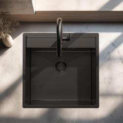 Pure.Sink Luxion Évier noir PVD 51 x 50 cm Tapwing avec banc à trou pour robinet PLX5150T-63