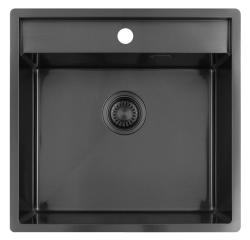 Pure.Sink Luxion Évier en bronze 51 x 50 cm Tapwing avec support pour robinet PLX5150T-61