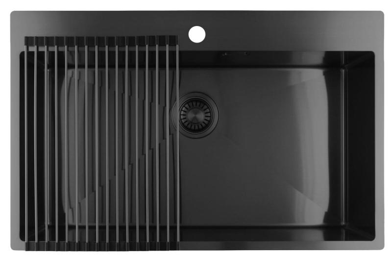 Pure.Sink Luxion Grand évier en bronze 78 x 50 cm Tapwing avec support pour robinet PLX7850T-61