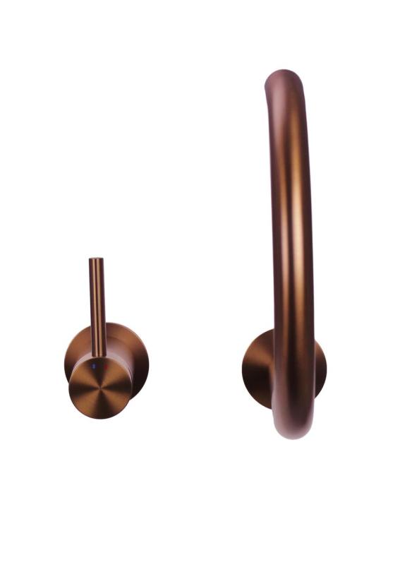 Pure.Sink Luxion 2-gats Koperen keukenkraan met ronde uitloop PLX2HR-62