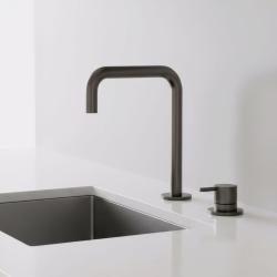 Pure.Sink Luxion Robinet de cuisine à 2 trous en bronze avec bec en U PLX2HU-61