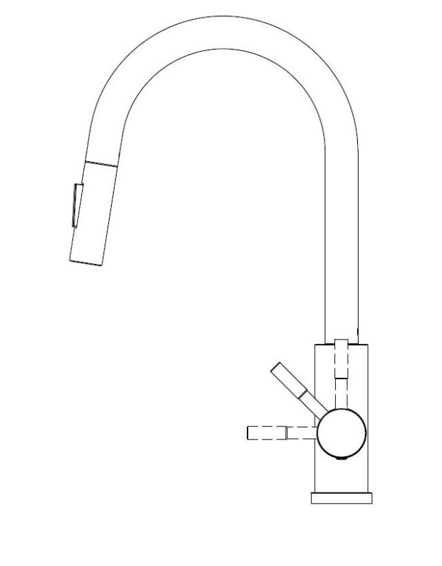 Pure.Sink Elite Steel Stream-S robinet de cuisine en cuivre PVD avec bec extractible PS8045-62