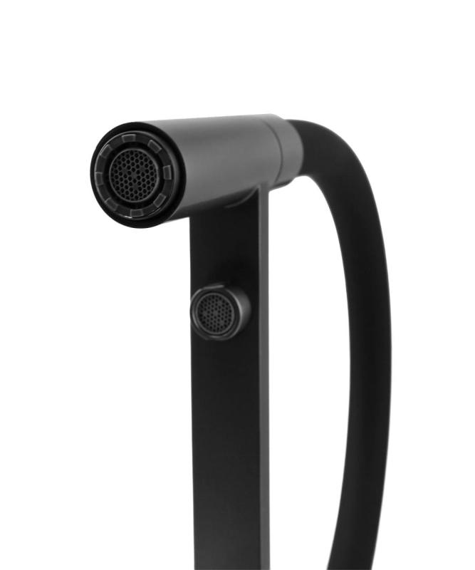 Pure.Sink Elite Steel Flex 3-voie PVD gun metal robinet de cuisine avec sortie flexible et Eau Filtrée PS8110-61