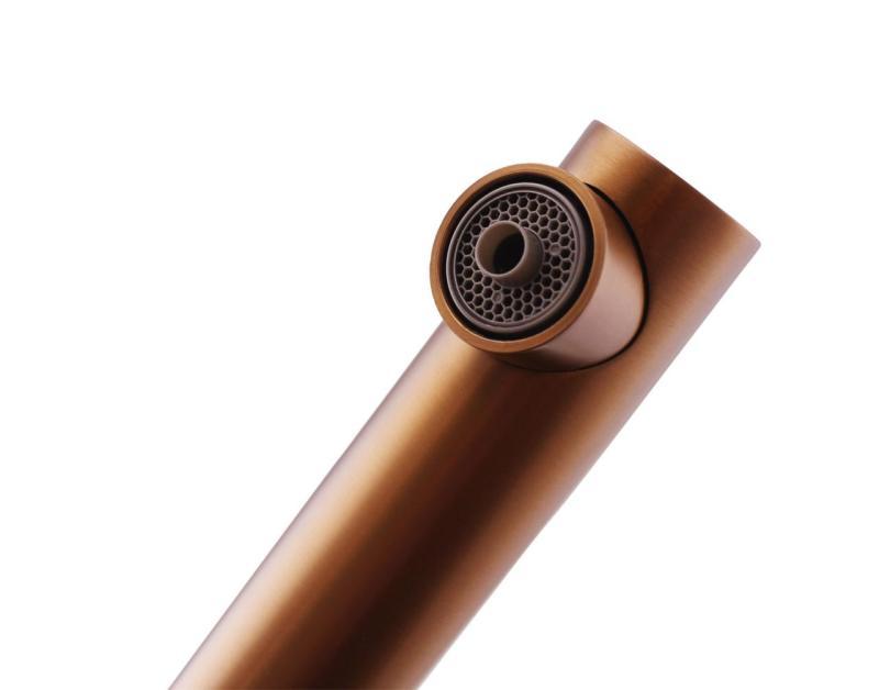 Pure.Sink Elite Steel Clear-S PVD Cuivre 3-voies Robinet de Cuisine avec Bec Rétractable et Eau Filtrée PS8120-62