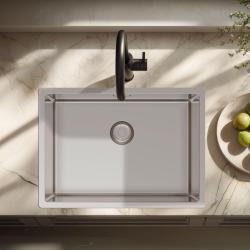 Pure.Sink Exclusivo Évier spécial en acier inoxydable de 35 cm de long, 50 x 35 cm, rayon de 10 mm PEX5035-02