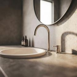 MURO TUA Robinet de lavabo 2 trous chromé avec bec rond 1208972104