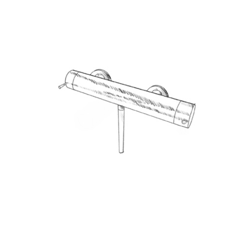 MURO TUA Mitigeur de douche avec garniture de douche chromée M1.B1.CR