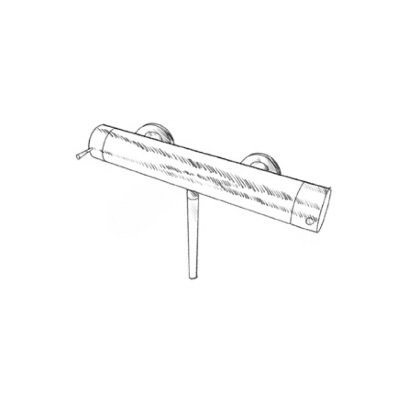 MURO TUA Mitigeur thermostatique de douche avec garniture de douche chromée M1.B1TH.CR