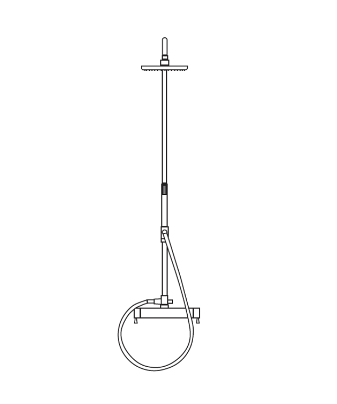 MURO TUA Combinaison douche avec douche à effet pluie chromée M1.B11.CR