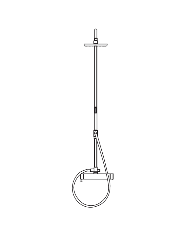 MURO TUA Combinaison douche avec thermostat et douche à effet pluie chromée M1.B11TH.CR