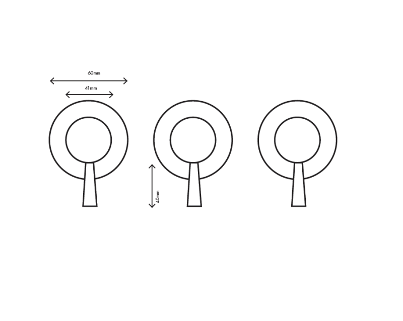 MURO TUA Mitigeur encastré mural avec 2 robinets d'arrêt chrome M1.B34.R.CR