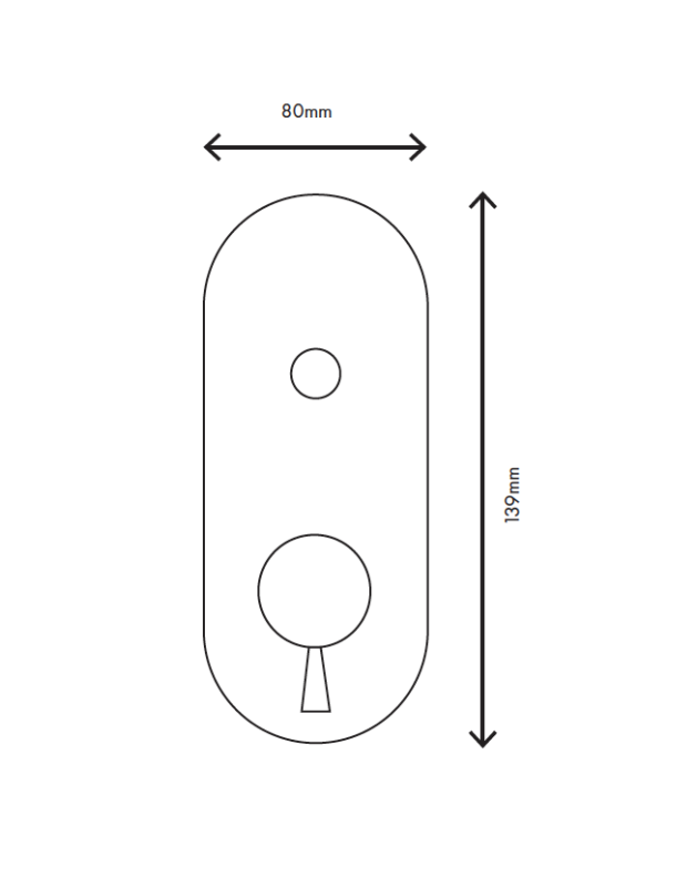 MURO TUA Mitigeur encastré mural avec bouton de commutation chrome M1.B32.S.CR