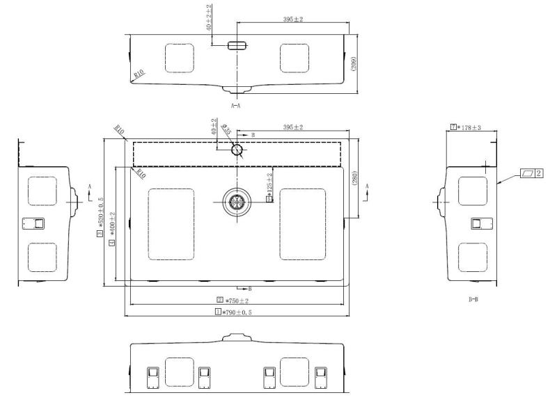 Pure.Sink Exclusivo Grand évier en cuivre 75 x 40 cm avec bec verseur et trou pour robinet BB7540T-62