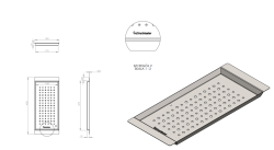 Massimo Accessoire Bac de rangement Noir mat 183 x 430 x 19 mm