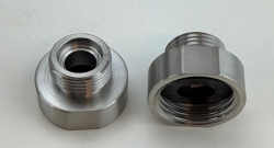 Pure.Sink Raccord de réduction en acier inoxydable de 3/8 pouces extérieur (mâle) à 1/2 pouces intérieur (femelle) Lot de 2 pièces PS3812-00