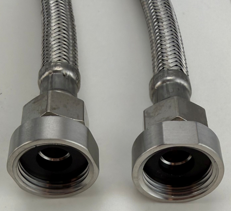 Pure.Sink Raccord de réduction en acier inoxydable de 3/8 pouces extérieur (mâle) à 1/2 pouces intérieur (femelle) Lot de 2 pièces PS3812-00