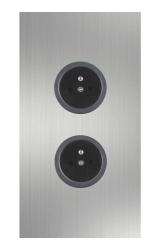 Indux Corner Colonne d'énergie avec 2 prises de courant Penaarde RVS 1208972277