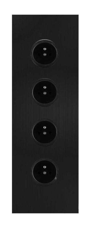 Indux Corner Colonne d'énergie avec 4 prises de courant Terre noire 1208972305