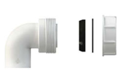 Pure.Sink Kit coude siphon UK avec écrou et joints 40 mm WSTSUK-32