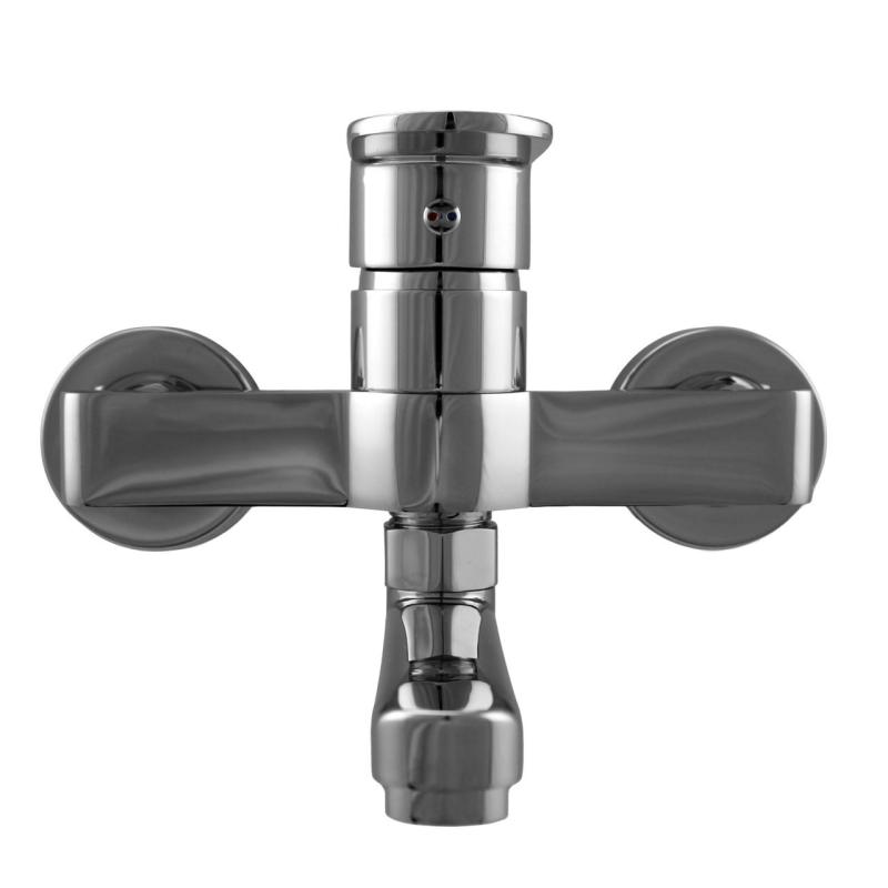 Aquanello Casa Mitigeur mural de cuisine à levier unique chromé avec bec de 15 cm CR-1415-CS