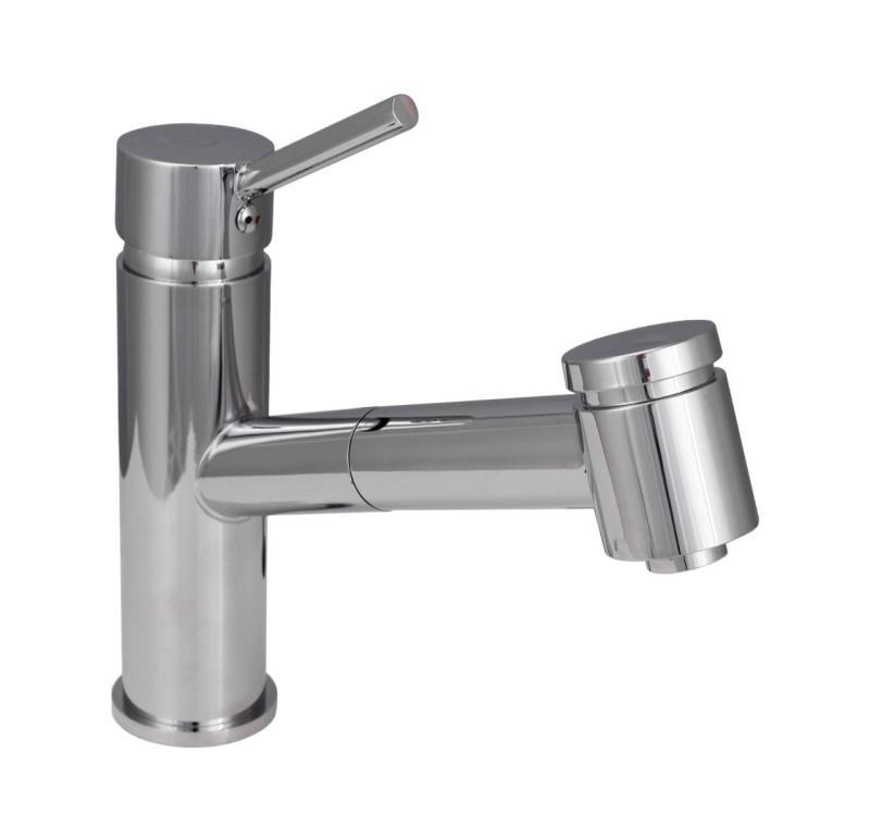 Aquanello Voss Mitigeur de cuisine chromé avec bec extractible et fonction douchette CR-7200-VS