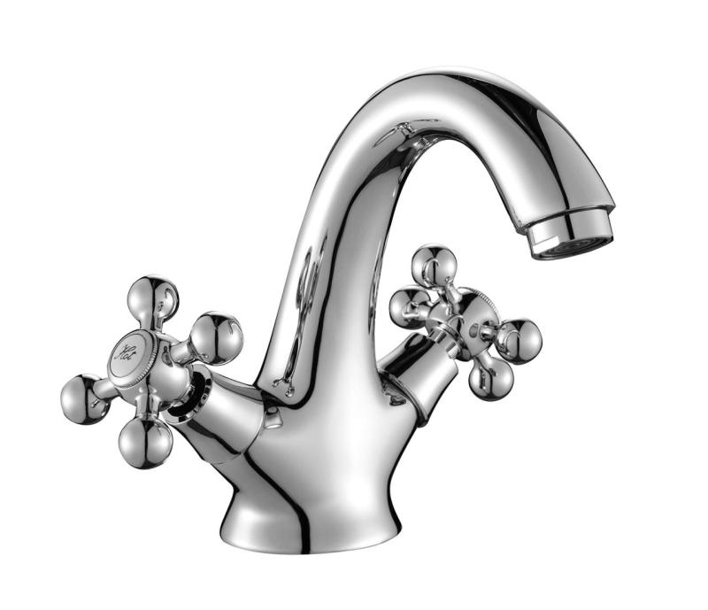 Aquanello Heritage Ascot Mitigeur de lavabo classique nostalgique Chrome CR-4101-HA