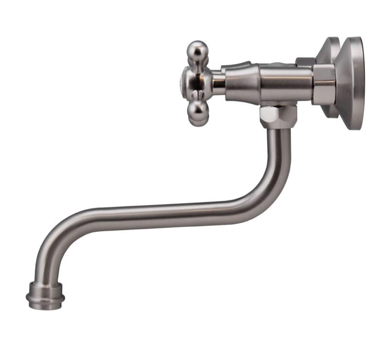 Aquanello Heritage Ascot Robinet mural classique pour cuisine en acier inoxydable NB-4111-HA