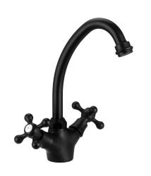Aquanello Heritage Ascot Robinet de cuisine classique et nostalgique noir BL-4004-HA