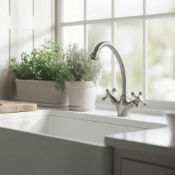 Aquanello Heritage Ascot Robinet de cuisine classique et nostalgique en acier inoxydable NB-4004-HA